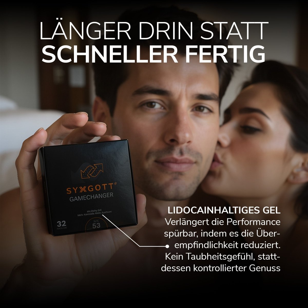 Syxgott Gamechanger Kondome (32 Stück) mit Verzögerungsgel (delay gel) - Syxgott