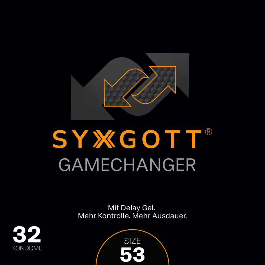 Syxgott Gamechanger Kondome (32 Stück) mit Verzögerungsgel (delay gel) - Syxgott